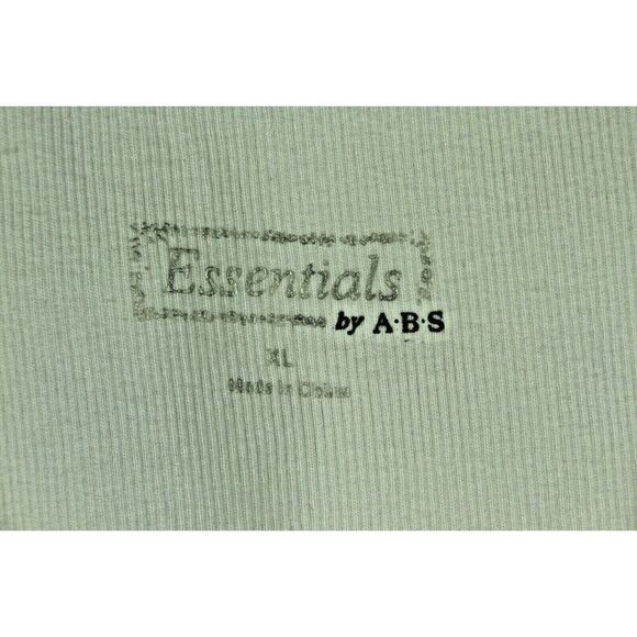 ABS Essentials Top XL White Ribbed Tank Beaded Bugle Beads Embellished Women New - Picture 7 of 7